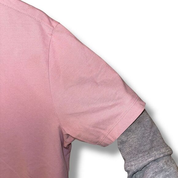 Robert Barakett Blush Pink Open Collar Knit Polo Shirt XL - Picture 4 of 7